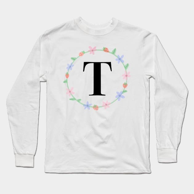 “T” initial Long Sleeve T-Shirt by artoftilly